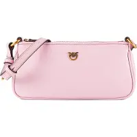 Pinko Half Moon Crossbody-laukku Nahka 23 cm Vaaleanpunainen