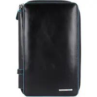 Piquadro Blue Square Passikotelo Nahka 14 cm Musta
