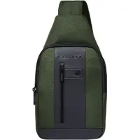 Piquadro Brief Crossbody-laukku 20 cm Vihreä