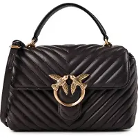 Pinko Love Lady Käsilaukku Nahka 22 cm Harmaa