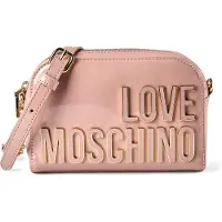 Love Moschino Enameled Logo Crossbody-laukku 20 cm Pinkki