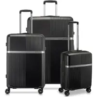 Roncato Airglam 4-pyöräinen Matkalaukkusetti 3-osainen Laajennettava Musta