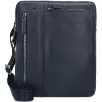 Piquadro Black Square Crossbody-laukku Nahka 23 cm Musta