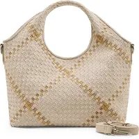 Fredsbruder Happy Weave Käsilaukku Nahka 33 cm Keltainen