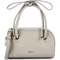 Furla Poppy Käsilaukku Nahka 20 cm Harmaa
