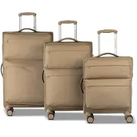 Worldpack Kyoto 4-pyöräinen Matkalaukkusetti 3-osainen Laajennettava Beige