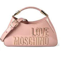 Love Moschino Enameled Logo Käsilaukku 27 cm Pinkki