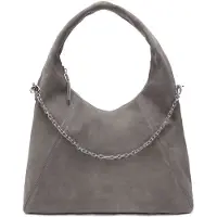 Les Visionnaires Jade Cozy Chain Olkalaukku Nahka 38 cm Harmaa