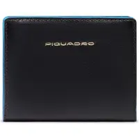 Piquadro Blue Square Lompakko RFID-suoja Nahka 11 cm Musta