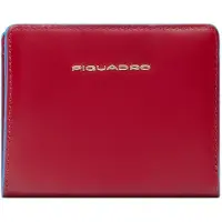Piquadro Blue Square Lompakko RFID-suoja Nahka 11 cm Punainen
