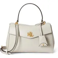 Ralph Lauren Farrah Olkalaukku Nahka 23 cm Valkoinen