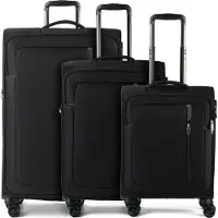 American Tourister Nitestream 4-pyöräinen Matkalaukkusetti 3-osainen Laajennettava Musta