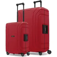 Redolz Essentials 15, 4-pyöräinen 15-matkalaukkusetti S+L, kolmipistelukituksella Punainen