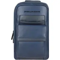 Piquadro Crossbody-laukku Nahka 20 cm Sininen