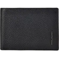 Piquadro Lompakko RFID-suoja Nahka 13 cm Musta