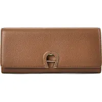 Etienne aigner Fashion Lompakko RFID-suoja Nahka 20 cm Ruskea