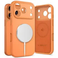 Tech-Protect iPhone 17 Pro Nestemäinen silikonikotelo - MagSafe-yhteensopiva - Kosminen oranssi