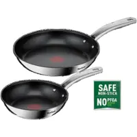 Tefal Pannusetti - - B817S255 - Ruostumaton teräs - 2 kappaletta - Ø 20 cm ja Ø 26 cm
