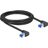 DeLOCK – RJ45 Network Cable Cat.6A S/FTP right angled 2 m black (80215)
