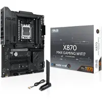 Asus X870 MAX GAMING WIFI7, AMD, Socket AM5, AMD Ryzen 7000 Series, AMD Ryzen 8000 Series, AMD Ryzen 9000 Series, DDR5-SDRAM, 256 GB, DIMM