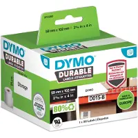 Dymo – Label roll 102 x 59 mm PE film white 300 pcs, permanent all-purpose labels, address labels (2112290)