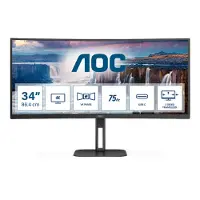 AOC CU34V5C 34" UWQHD, VA -kaareva näyttö, USB-C hub