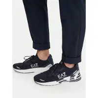 EA7 unisex. 7X000652_AF18639 Crusher Distance Knit 2.0 navy shoes (40 2/3), Flat, Laces, Sport, Green