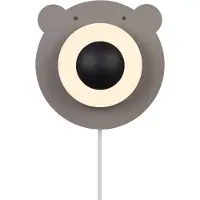 Nordlux Bruna Bear -seinävalaisin, kaapeli ja pistoke, Ruskea/ruoste, Lastenhuone, Metalli