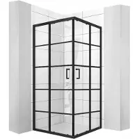 CALANI BLACK suihkukaappi 90x90 LIUKKUVA DELTA