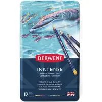 Derwent Inktense mustevärikynät - 12
