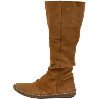 El naturalista for woman. 253132550005_023 Leather Boots N5313 Coral brown (42), Flat, Zip, Casual, Imitation leather