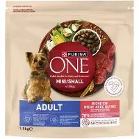 Purina ONE Small Dog Adult Beef and Rice, Koiran kuivaruoka, 1,5 kg