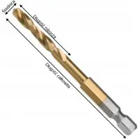 Makita HSS-Tin 1/4' kuusikantakiinnitys metalliporanterä