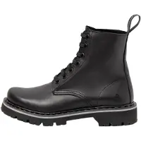 Art for man. 111661201003_001 Black leather ankle boots (36), Flat, 1 to 3 cm, Laces, Casual