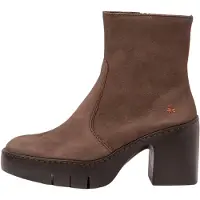 Art for woman. 116561212003_012 Leather ankle boots 1656 brown (40), 3 to 5 cm, Zip, Casual