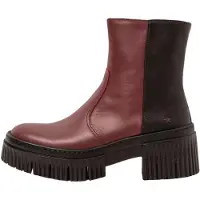 Art for woman. 1137411PD003_008 Leather Ankle Boots 1374 York burgundy, black (40), 3 to 5 cm, Zip, Casual