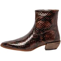 Neosens for woman. 3335311XK003_012 Brown leather ankle boots S3353 (42), 3 to 5 cm, Zip, Casual