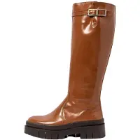 Art for woman. 119591132003_023 Brown leather boots 1959 (36), Flat, Zip, Casual