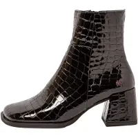 Art for woman. 117061201003_001 Leather Ankle Boots 1706 Verona black (38), 5 to 8 cm, Zip, Casual