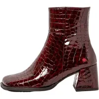 Art for woman. 117061267003_008 1706 Verona burgundy leather ankle boots burgundy (36), 5 to 8 cm, Zip, Casual