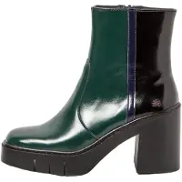 Art for woman. 1197413XY003_0MU Ankle boots 1974 Berna green (37), Leather, 8 to 10 cm, Zip, Casual, Classic