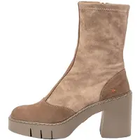 Art for woman. 1197312TI003_020 Leather Ankle Boots 1973 Berna beige (37), 8 to 10 cm, Zip, Casual