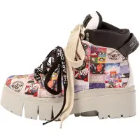 Art for woman. 1176911FP003_0MU Leather Boots 1769 Leeds multicolor (41), 5 to 8 cm, Laces, Casual