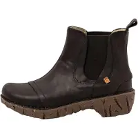 El naturalista for woman. 2N1583010005_001 Leather ankle boots N158 Arizona black (41), 1 to 3 cm, None, Casual