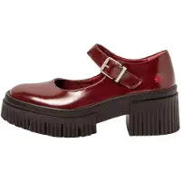 Art for woman. 113731367003_008 Leather Shoes 1373 York burgundy (36), 5 to 8 cm, Buckle, Casual, Classic