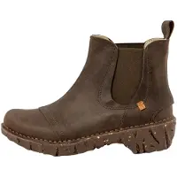 El naturalista for woman. 2N1583220005_0G3 Arizona Khaki green leather ankle boots (41), 1 to 3 cm, None, Casual