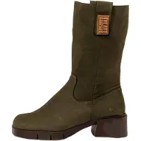 Art for woman. 112861222003_0G3 Leather Boots 1286 Warsaw greenish brown (42), 3 to 5 cm, Nubuck, Zip, Casual