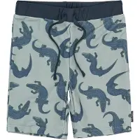 Mikk-Line Swim Pant Uv Long Aop, Grs - Navy - 122/128CM
