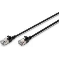 Digitus DK-1632-A-010S-BL, 1 m, Cat6a, F/FTP (FFTP), RJ-45, RJ-45, Musta