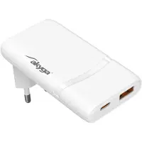 Akyga Universal AK-CH-31 power adapter - GaN 5 - 20 V - USB-C USB Type A - 65 watt